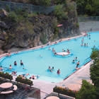 Mineral hot pool in Radium hot springs, B.C.