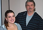 woman and man standing together