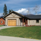 A photo of a modest home on Whiskey Jack Resort near Sparwood.