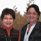 two women sitting beside each other