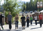 Photo of a group of people walking