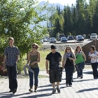 Photo of a group of people walking