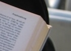person reading a book