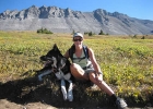 lady sitting with her dog