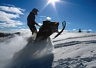 man on a sled
