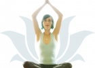 Lucka in the lotus yoga position