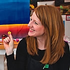 two women in the 4Cats arts studio in nelson, painting
