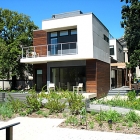 Exterior photo of a smart home