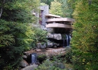 Home designed with a waterfall feature
