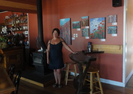 Woman in a restaurant