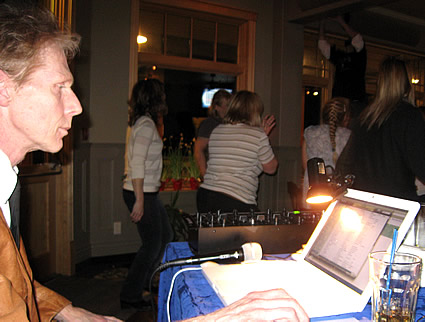 Colin Seed DJing at a party