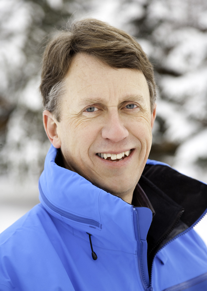 man outside in winter