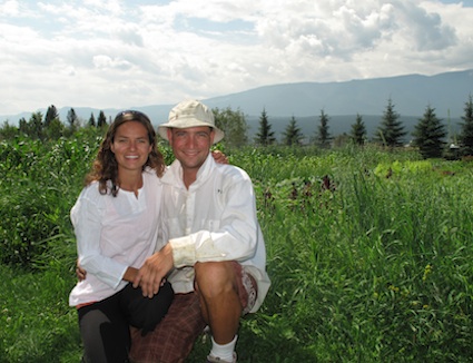 Man and women in a farm.