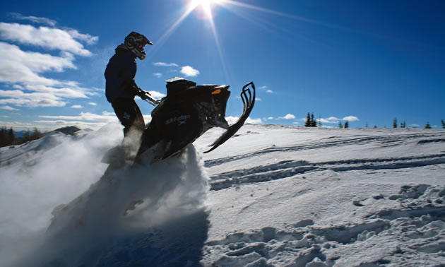 man on a sled