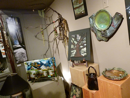 artwork on display at an art store