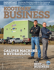 Kootenay Business magazine cover