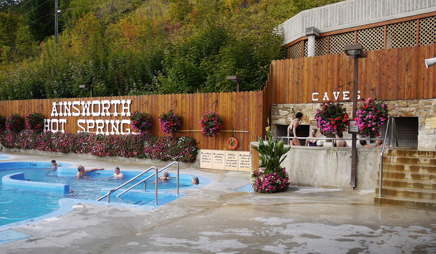 Ainsworth Hot Springs is a popular tourist destination in the West Kootenay.